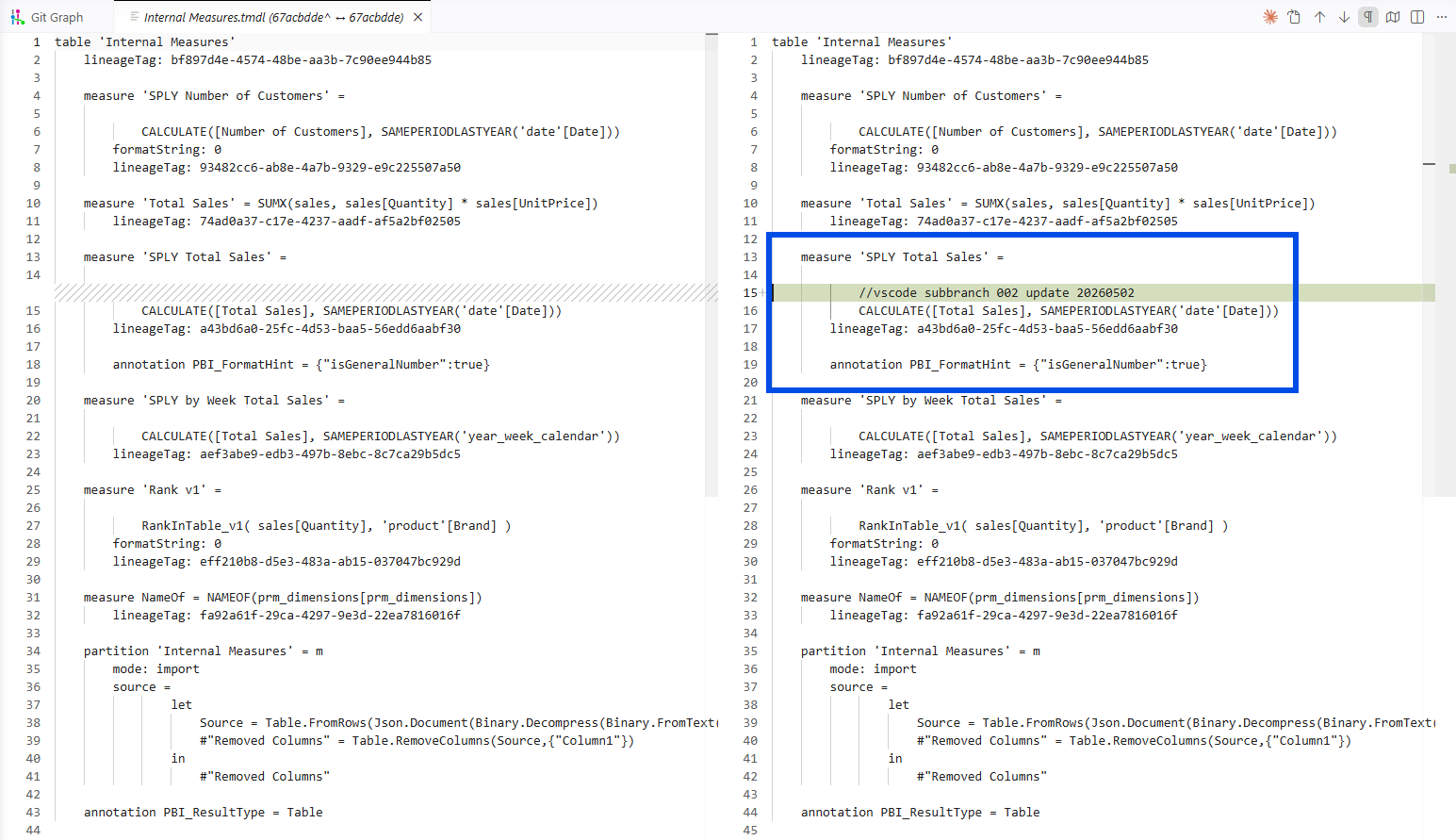 Second view of the vscode_subbranch_002 change